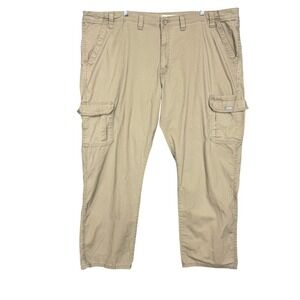 Wrangler Mens Pants 48x32 (31)‎ Khaki Relaxed Fit Cargo Cotton Stretch Rip Stop